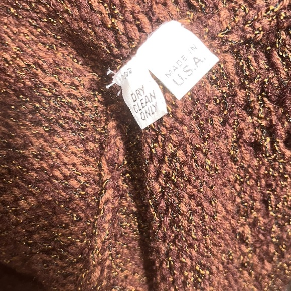 Suzen Wool Pullover Sweater with Natural Horn Button Closure Keyhole Neckline XL - Picture 6 of 8